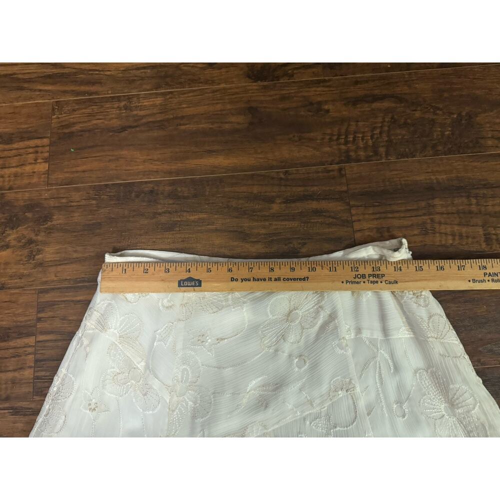 Multiples Womens White Skirt Lace Boho Lined A Line Floral Sz:8 - Picture 6 of 7